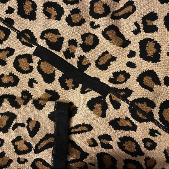 Rachel Zoe Mock Neck Leopard Print Zip-up Cardigan Sweater Size 2X - Picture 5 of 8